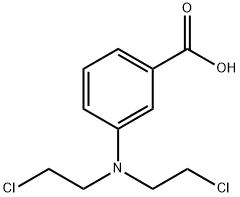 3-(Bis(2-chloroethyl)amino)benzoic acid,3085-98-1,结构式