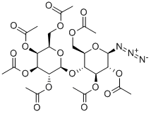 HEPTA-O-ACETYL-BETA-LACTOSYL AZIDE Struktur