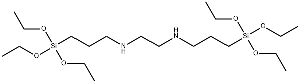 N,N'-ビス[3-(トリエトキシシリル)プロピル]-1,2-エタンジアミン 化学構造式