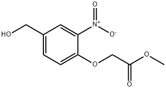 2-[4-(ヒドロキシメチル)-2-ニトロフェノキシ]酢酸 メチル 化学構造式