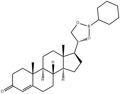 (20R)-20,21-(Cyclohexylboranediylbisoxy)pregn-4-en-3-one Structure
