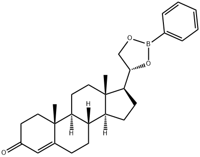 Pregn-4-en-3-one, 20beta,21-dihydroxy-, cyclic benzeneboronate 结构式