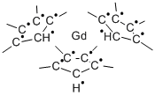 トリス(テトラメチルシクロペンタジエニル)ガドリウム 化学構造式