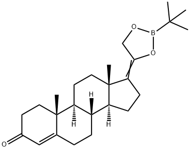 20,21-[(tert-Butylboranediyl)bis(oxy)]pregna-4,17(20)-dien-3-one Struktur
