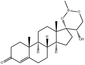 (20S)-20-Hydroxy-17,21-[(methylboranediyl)bisoxy]pregn-4-en-3-one Structure
