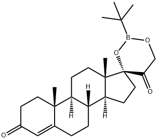 17,21-[(tert-Butylboranediyl)bis(oxy)]pregn-4-ene-3,20-dione Structure