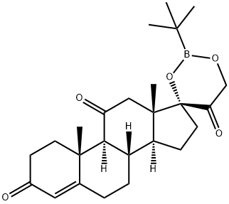17,21-[(tert-Butylboranediyl)bisoxy]pregn-4-ene-3,11,20-trione Structure