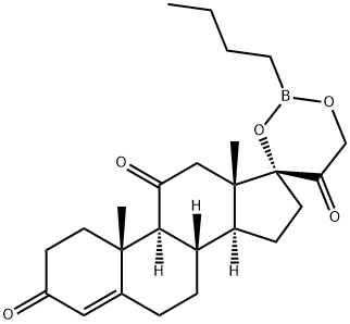 17,21-[(Butylboranediyl)bisoxy]pregn-4-ene-3,11,20-trione Structure