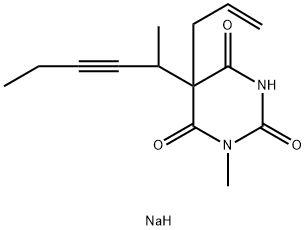 美索比妥钠, 309-36-4, 结构式