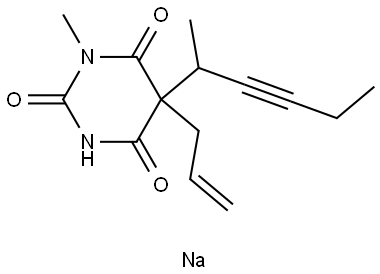 美索比妥钠,309-36-4,结构式