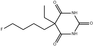 5-エチル-5-(4-フルオロブチル)バルビツル酸 化学構造式