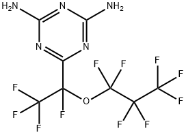 2,4-Diamino-6-(1-trifluoromethyl-2-oxaoctafluoropentyl)-1,3,5-triazine Struktur