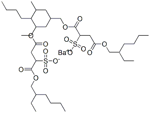 Butanedioic acid, sulfo-, 1,4-bis(2-ethylhexyl)ester, barium salt Structure