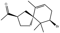 1-[(2R,5S,9R)-9-Bromo-6,10,10-trimethylspiro[4.5]dec-6-en-2-yl]ethanone Struktur