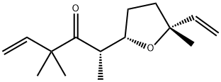 2-(5-Ethenyltetrahydro-5-methylfuran-2-yl)-4,4-dimethyl-5-hexen-3-one Structure