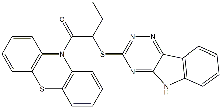 1-フェノチアジン-10-イル-2-(9H-1,3,4,9-テトラアザ-フルオレン-2-イルスファンイル)-ブタン-1-オン (INAUHZIN)イナウジン 化学構造式