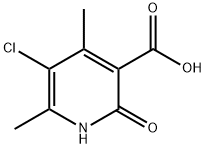 5-クロロ-4,6-ジメチル-2-オキソ-1,2-ジヒドロ-3-ピリジンカルボン酸 化学構造式