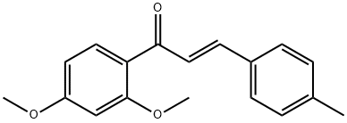 (2E)-1-(2,4-ジメトキシフェニル)-3-(4-メチルフェニル)プロプ-2-エン-1-オン 化学構造式