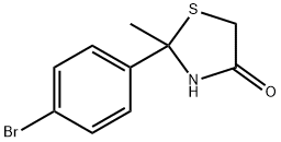 2-(4-溴苯基)-2-甲基噻唑基-4-酮, 309294-12-0, 结构式