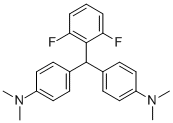 BIS-(4-N,N-DIMETHYLAMINO-PHENYL)-(2,6-DIFLUORO-PHENYL)METHANE Struktur