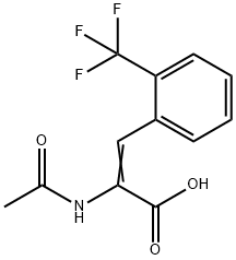2-Trifluoromethyl-a-acetamidocinnamic Acid Structure