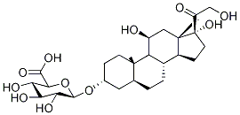 11β,17,21-trihydroxy-20-oxo-5α-pregnan-3α-yl β 化学構造式