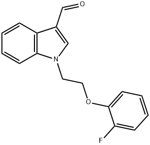 1-[2-(2-フルオロフェノキシ)エチル]-1H-インドール-3-カルブアルデヒド 化学構造式