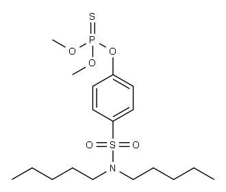 N,N-Dipentyl-p-hydroxybenzenesulfonamide O,O-dimethyl phosphorothioate Structure