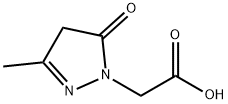 4,5-ジヒドロ-3-メチル-5-オキソ-1H-ピラゾール-1-酢酸 化学構造式