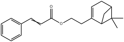 2-(6,6-dimethylbicyclo[3.1.1]hept-2-en-2-yl)ethyl cinnamate  Struktur