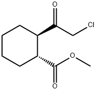 Cyclohexanecarboxylic acid, 2-(chloroacetyl)-, methyl ester, trans- (8CI,9CI) Struktur