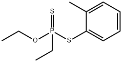 エチルホスホノジチオ酸O-エチルS-(o-トリル) 化学構造式