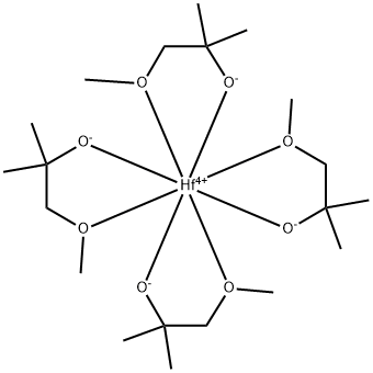 TETRAKIS(1-METHOXY-2-METHYL-2-PROPOXY)HAFNIUM Struktur