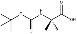 N-叔丁氧羰基-2-甲基丙氨酸,30992-29-1,结构式
