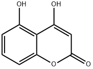 4,5-ジヒドロキシ-2H-クロメン-2-オン 化学構造式