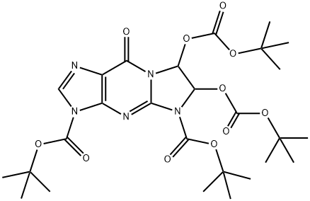 3H-Imidazo[1,2-a]purine-3,5(9H)-dicarboxylic  acid,  6,7-bis[[(1,1-dimethylethoxy)carbonyl]oxy]-6,7-dihydro-9-oxo-,  bis(1,1-dimethylethyl)  ester|