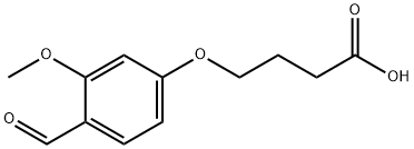 4-(4-ホルミル-3-メトキシフェノキシ)ブタン酸 化学構造式