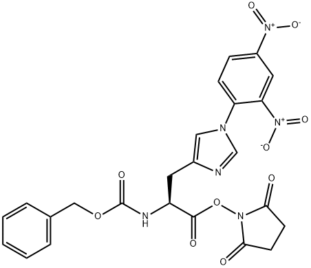 N-[[N-[(Benzyloxy)carbonyl]-3-[1-(2,4-dinitrophenyl)-1H-imidazol-5-yl]-L-alanyl]oxy]succinimide,31008-75-0,结构式