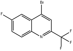 4-BROMO-6-FLUORO-2-(TRIFLUOROMETHYL)QUINOLINE Struktur