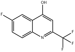 6-フルオロ-4-ヒドロキシ-2-(トリフルオロメチル)キノリン 化学構造式
