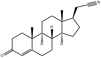 2-[(8S,9S,10R,13S,14S,17R)-10,13-dimethyl-3-oxo-1,2,6,7,8,9,11,12,14,1 5,16,17-dodecahydrocyclopenta[a]phenanthren-17-yl]acetonitrile Structure