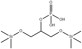 Phosphoric acid 2-trimethylsilyloxy-1-[(trimethylsilyloxy)methyl]ethylbis(trimethylsilyl) ester Struktur