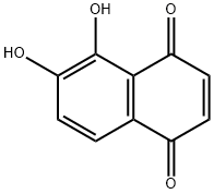 5,6-Dihydroxy-1,4-naphthalenedione Struktur