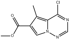 4-氯-5-甲基吡咯[2,1-F][1,2,4]三嗪-6-羧酸甲酯 结构式