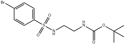 2-(4-溴苯基磺酰氨基)乙基氨基甲酸叔丁酯 结构式