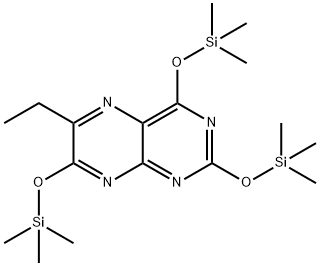 6-エチル-2,4,7-トリス(トリメチルシリルオキシ)プテリジン 化学構造式