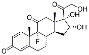 (16α)-9-Fluoro-16,17,21-trihydroxy-pregna-1,4-diene-3,11,20-trione, 3107-69-5, 结构式