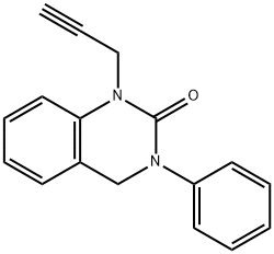 1,2,3,4-Tetrahydro-3-phenyl-1-(2-propynyl)quinazolin-2-one Structure