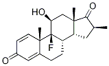 9-フルオロ-11β-ヒドロキシ-16β-メチルアンドロスタ-1,4-ジエン-3,17-ジオン 化学構造式