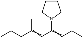 1-(3-Methyl-1-propylidene-2-hexenyl)pyrrolidine Structure